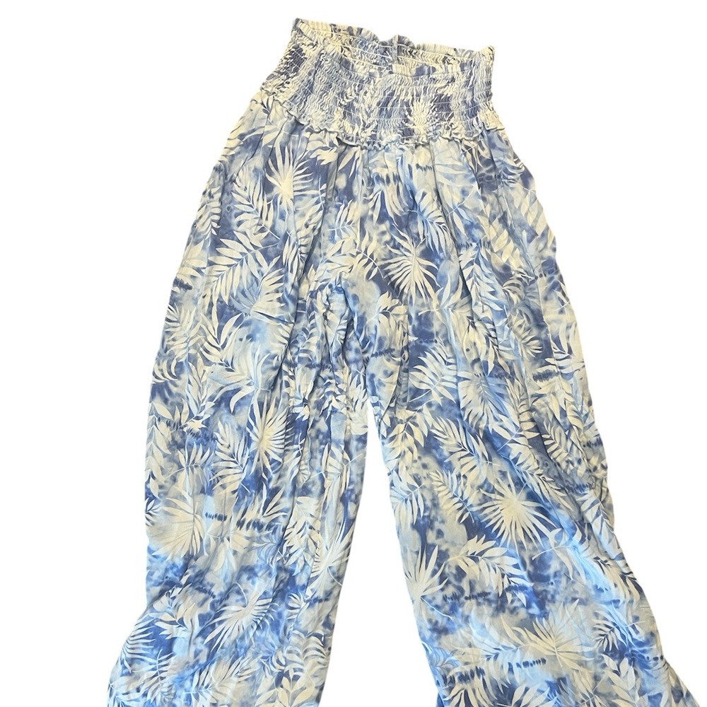 Ocean Drive Blue and White Tropical Pants
